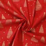 Gold Foil Premium 100% Quilting Cotton "Christmas Tree" - 3 Colours - Pound A Metre