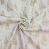 Gold Foil Premium 100% Quilting Cotton "Christmas Tree" - 3 Colours - Pound A Metre