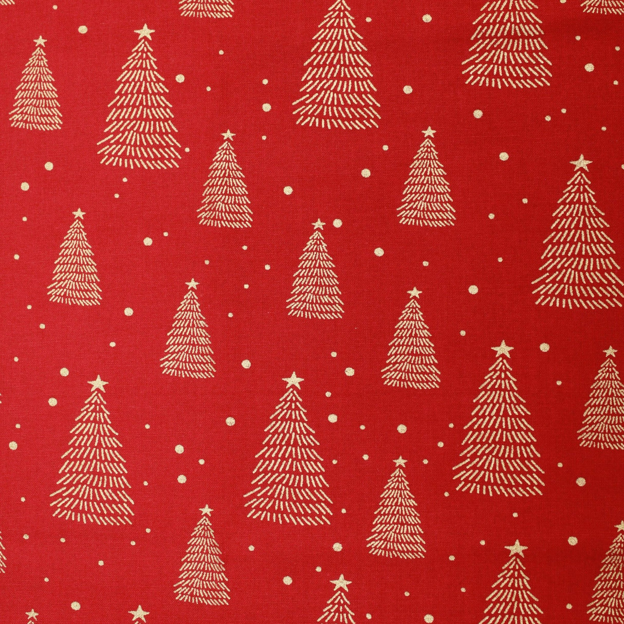 Gold Foil Premium 100% Quilting Cotton "Christmas Tree" - 3 Colours - Pound A Metre