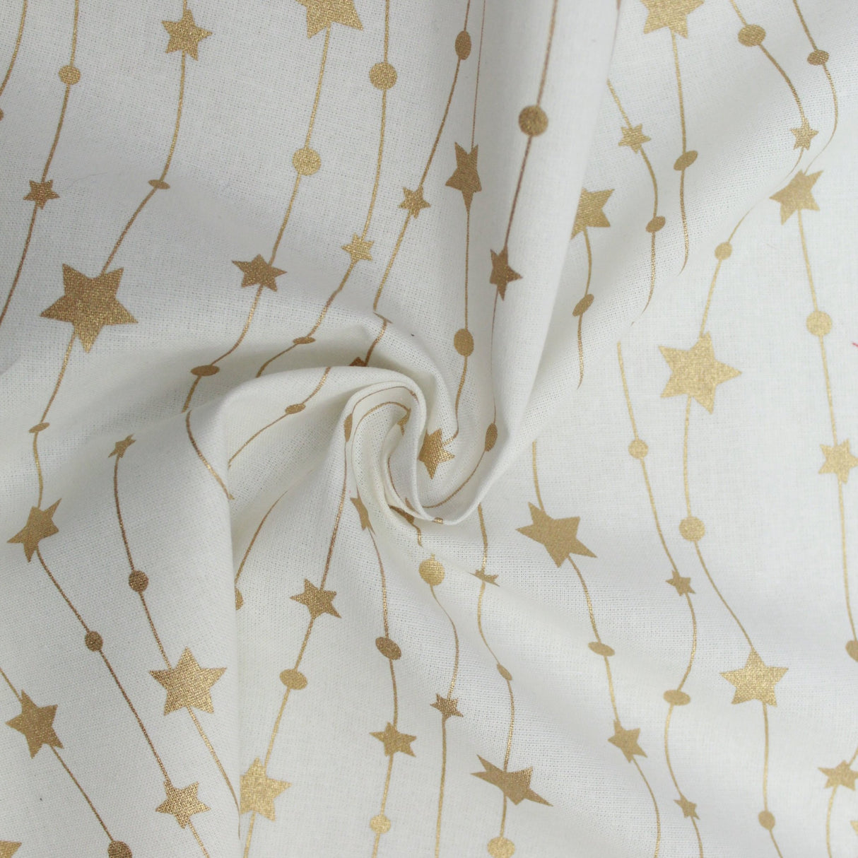 Gold Foil Premium 100% Quilting Cotton "Fairy Lights" - 3 Colours - Pound A Metre