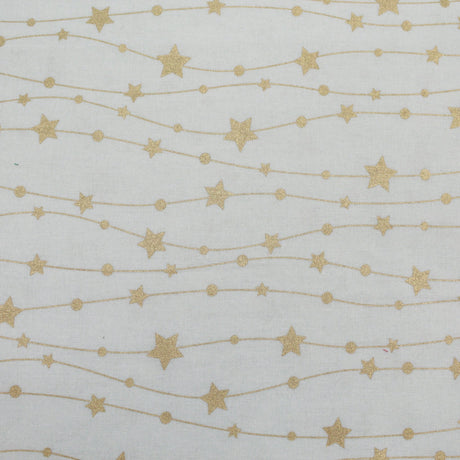 Gold Foil Premium 100% Quilting Cotton "Fairy Lights" - 3 Colours - Pound A Metre