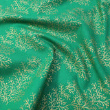 Gold Foil Premium 100% Quilting Cotton "Festive Branches" - 3 Colours - Pound A Metre