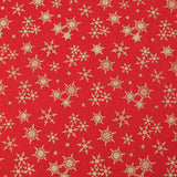 Gold Foil Premium 100% Quilting Cotton "Festive Snowflake" - 3 Colours - Pound A Metre