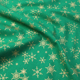 Gold Foil Premium 100% Quilting Cotton "Festive Snowflake" - 3 Colours - Pound A Metre