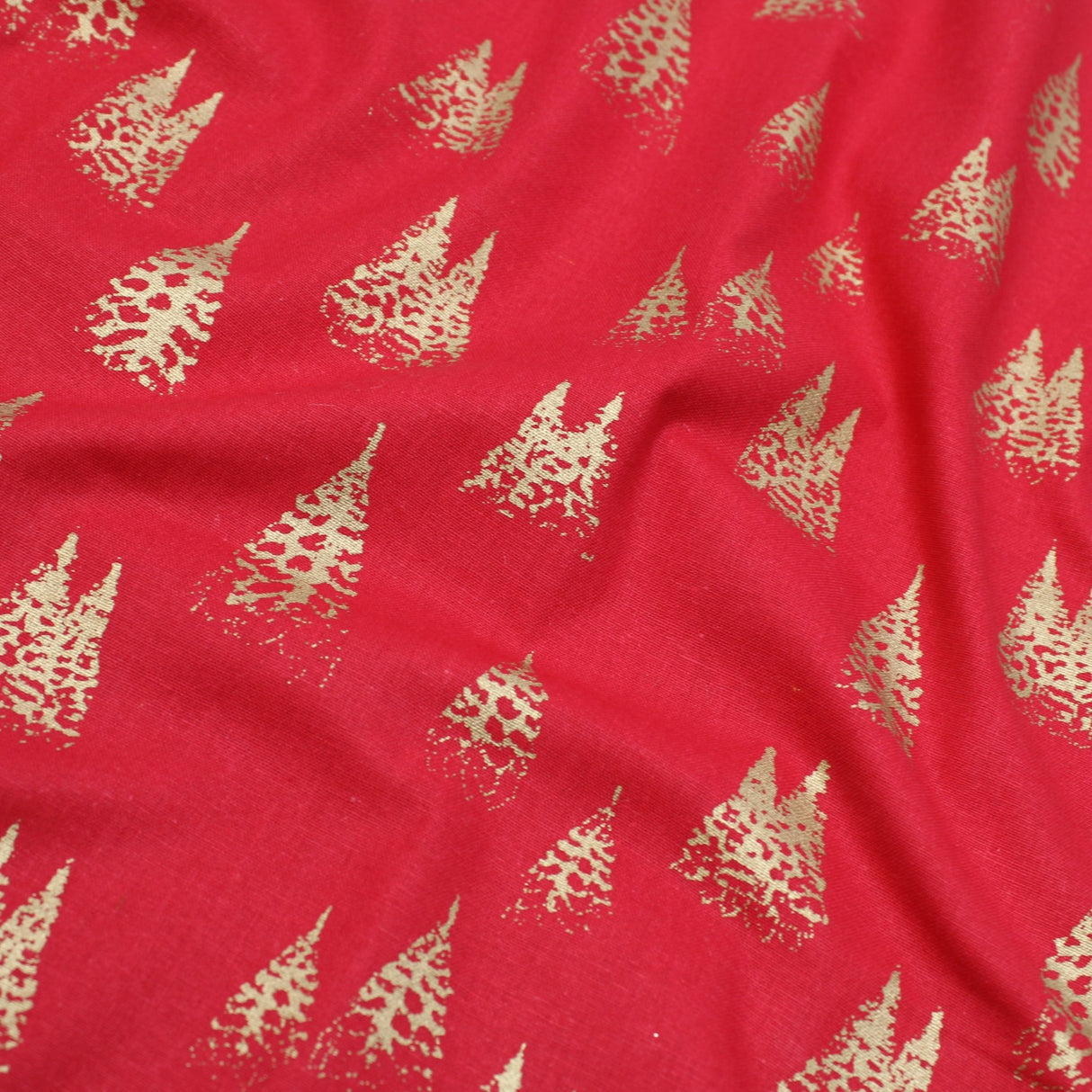 Gold Foil Premium 100% Quilting Cotton "Festive Tree" - 3 Colours - Pound A Metre