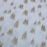 Gold Foil Premium 100% Quilting Cotton "Festive Tree" - 3 Colours - Pound A Metre