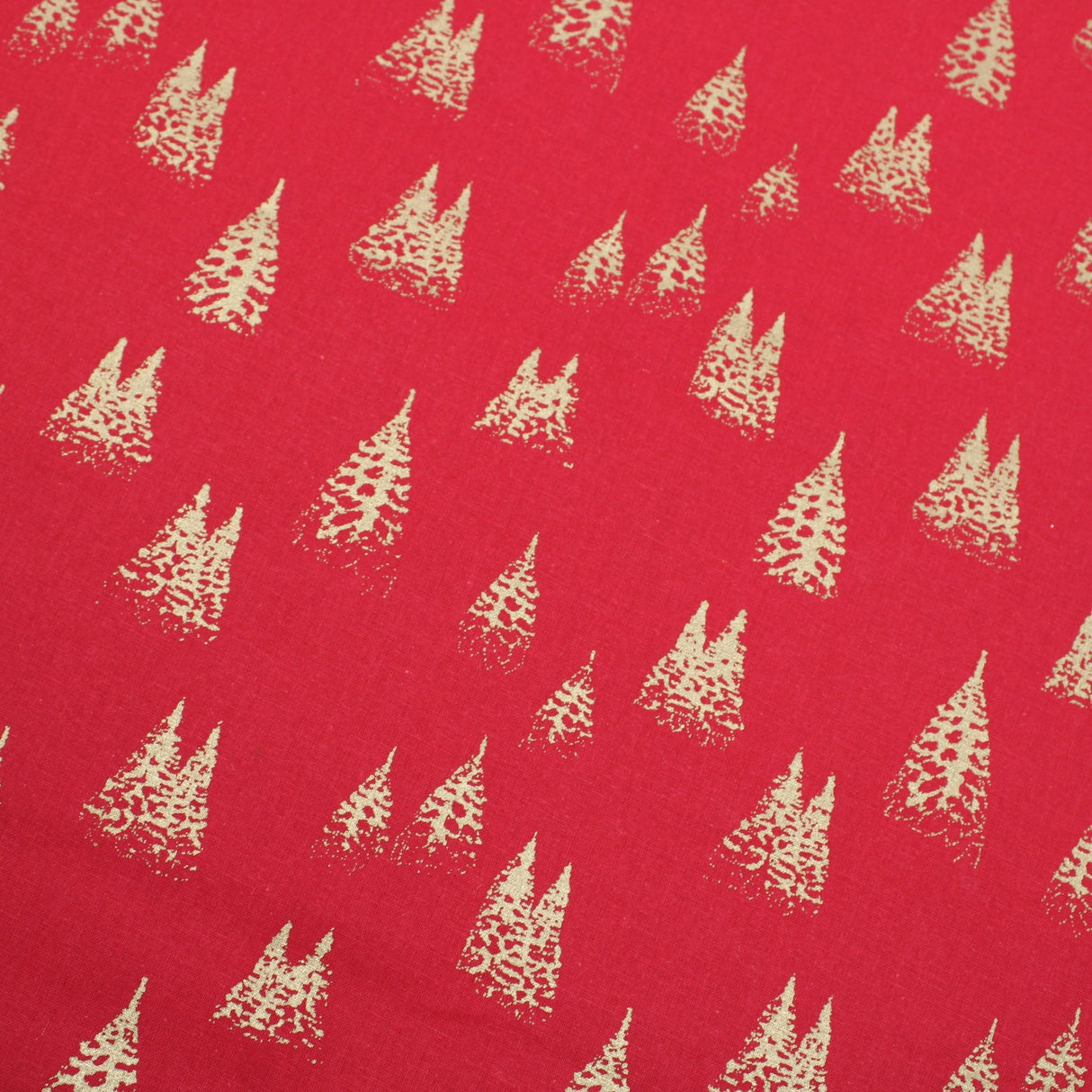 Gold Foil Premium 100% Quilting Cotton "Festive Tree" - 3 Colours - Pound A Metre