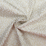 Gold Foil Premium 100% Quilting Cotton "Scroll" - Variety Of Colours - Pound A Metre