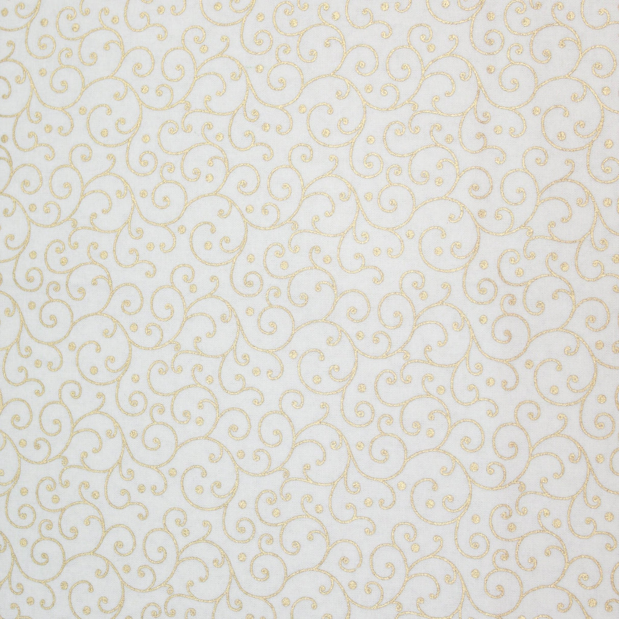 Gold Foil Premium 100% Quilting Cotton "Scroll" - Variety Of Colours - Pound A Metre