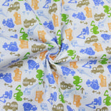 High Quality Brushed Cotton - Colourful Cranes - 60" Wide - Pound A Metre