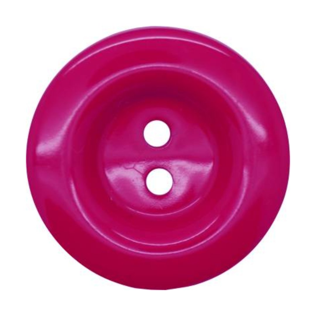 Italian 2 Hole Chunky Button- 15mm (Pack of 5) (14 Colours Available) - Pound A Metre