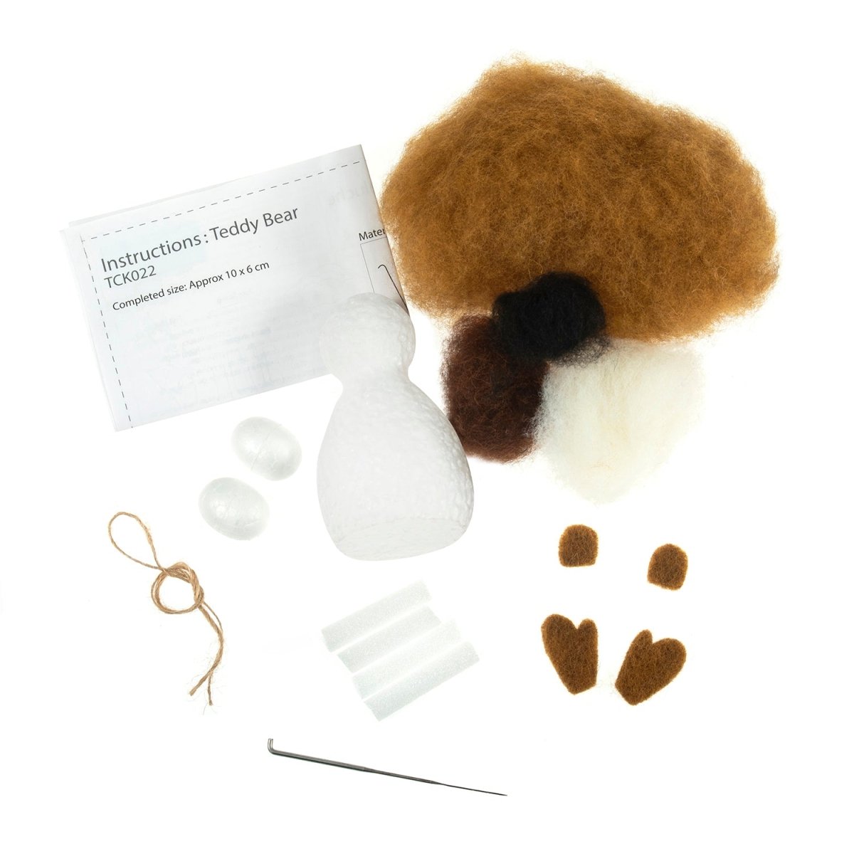 Needle Felting Kit: Teddy Bear - Pound A Metre