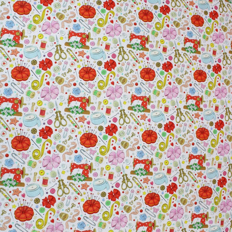 Per Metre Digitally Printed 100% Cotton- 45" Wide (Whimsical Sewing) - Pound A Metre