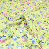 Premium 100% Floral Quilting Cotton - Flower - 44" Wide Lime - Pound A Metre