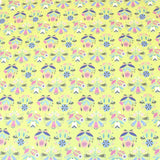 Premium 100% Floral Quilting Cotton - Flower - 44" Wide Lime - Pound A Metre