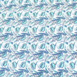 Premium 100% Quilting Cotton 45’ Wide Blue Leafs - Pound A Metre