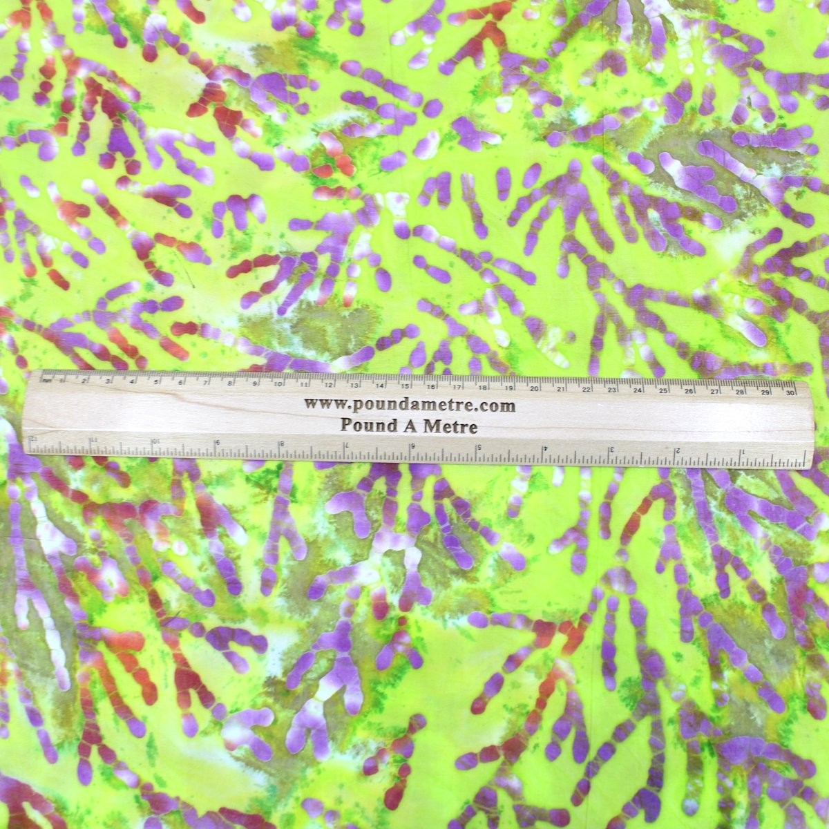 Premium Quality 100% Cotton Batik - Paint Stems - 45" Wide Lime - Pound A Metre