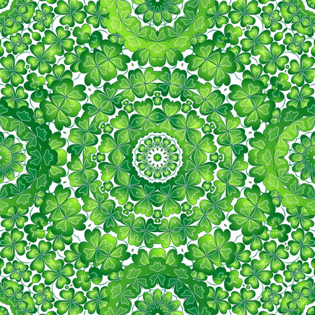 Premium Quality 100% Quilting Cotton - Irish Luck Range - Geometric Clover - 45’ Wide - Pound A Metre