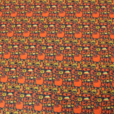 Premium Quality 100% Quilting Halloween Cotton 45' Wide Funky Pumpkin - Pound A Metre