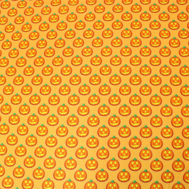 Premium Quality 100% Quilting Halloween Cotton 45' Wide Orange Pumpkin - Pound A Metre