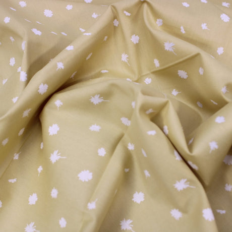 Premium Quality Printed 100% Cotton Twill 58” Warm Yellow. - Pound A Metre