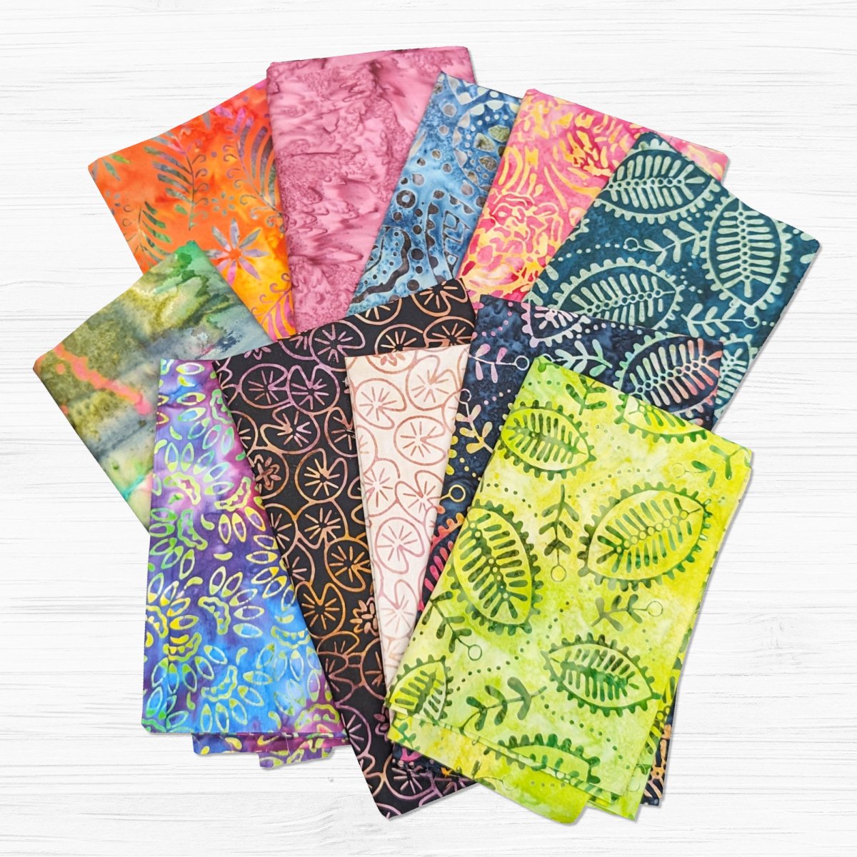 Remnant Batik Fabric 100% Cotton Bundle (100g or 250g) - Pound A Metre