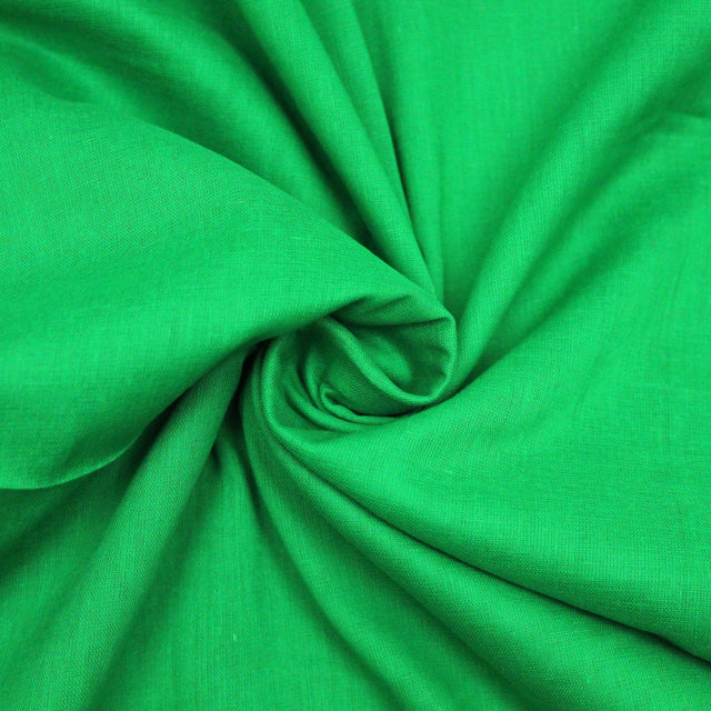 Soft Cotton Muslin - Green (Colour: 127) 44" Wide - Pound A Metre